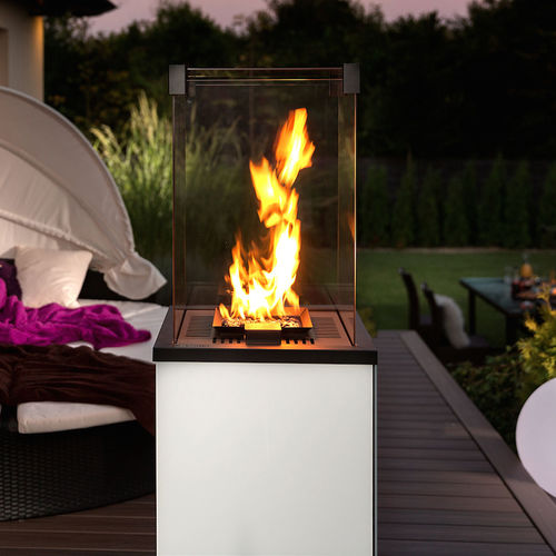 Cheminée à gaz - PATIO/G30/30MBAR/B - KRATKI - à poser / sur pied / en îlot