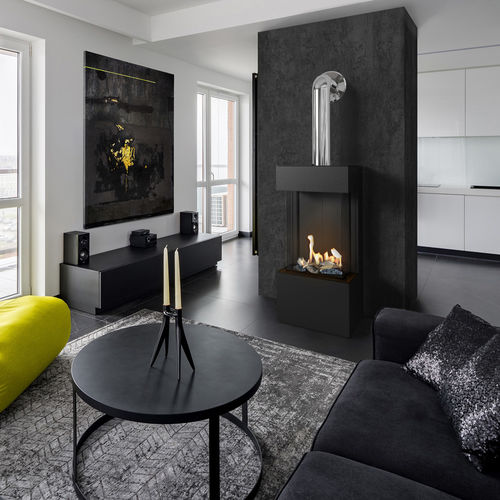 Cheminée à gaz - LEO/HOME/BOX/LP/45/68/G30/37MBAR/C - KRATKI - à poser / à 3 faces / à foyer ouvert
