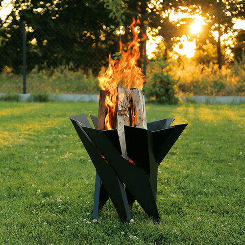 Brasero de jardin à bois - FIRE/BASKET - KRATKI - en acier / autres formes / noir