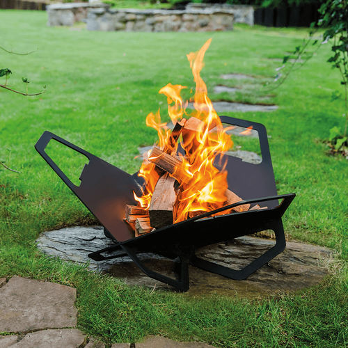 Brasero de jardin à bois - FIRE/PIT - KRATKI - en acier / autres formes / noir