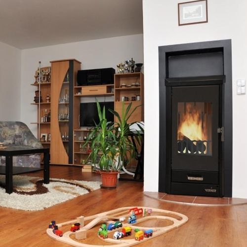 Poêle chaudière à bois - 13/10.2 - VERNER a.s. - 13 kW / multicombustible / à poser