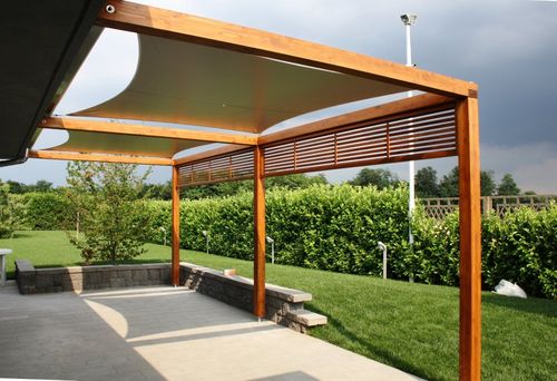 Pergola adossée - PERGOLAVELA - Proverbio Outdoor Design - en bois