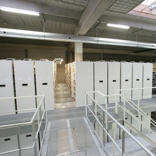 Rayonnage mobile pour stockage - COMPACTUS DOUBLE DECKER - Bruynzeel Storage Systems - pour bureau / pour archives / mécanique