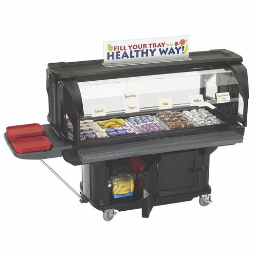 Buffet réfrigéré central - VBRU - Cambro - à roulette / pour école / pour restaurant