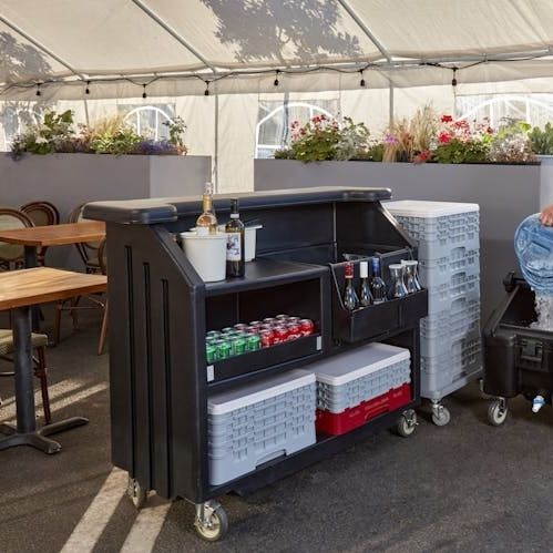Comptoir de bar - BAR54 - Cambro - en polyéthylène / droit / d'extérieur