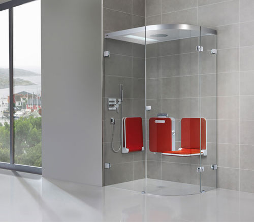 Douche à vapeur - BODY+SOUL - artweger - en verre / avec porte battante / en niche