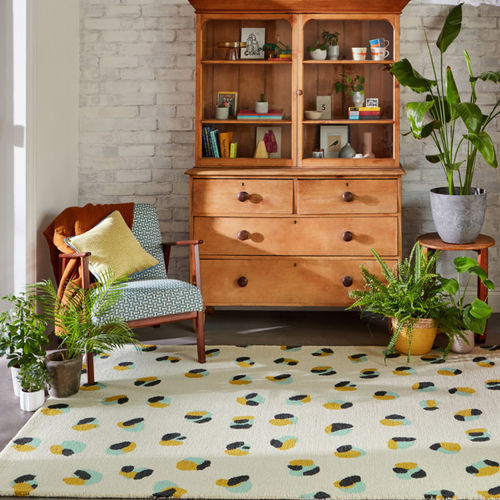 Tapis contemporain - Leopard Dots - Scion - imprimé peau de bête / en laine / rectangulaire