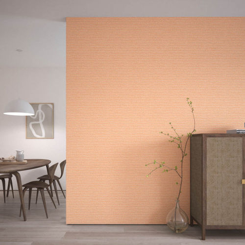 Papier peint contemporain - TOCCA - Scion - à motif géométrique / aspect tissu / orange