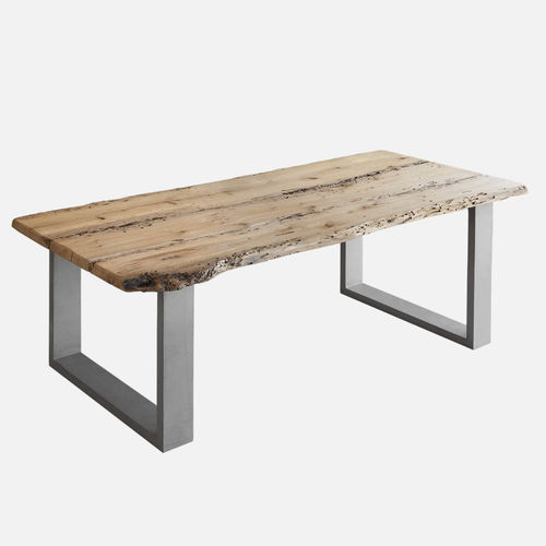 Table à manger contemporaine - FOSCARI - DE ZOTTI - en bois massif / en métal peint / avec piètement en métal