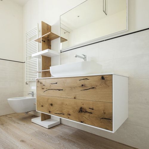 Meuble de salle de bain contemporain - ROUGHEST - DE ZOTTI - résidentiel / professionnel / en bois