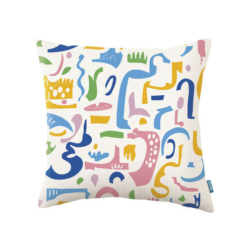 Coussin carré - PAPER MELODIES - Kirkby Design - à motif / en coton