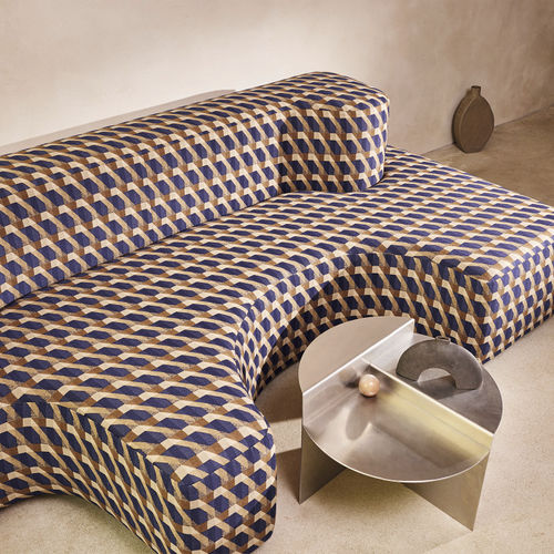 Tissu d'ameublement - GRAPHIC NATURE : STEP FR  - Kirkby Design - à motif géométrique / en coton / en laine
