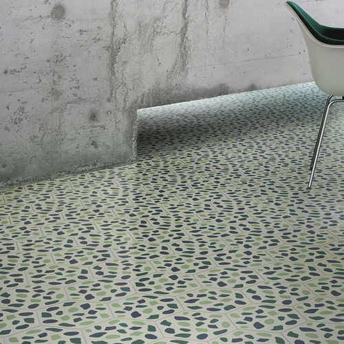 Carrelage en ciment - GRIT - BISAZZA BAGNO - en grains de marbre / de salon / mural