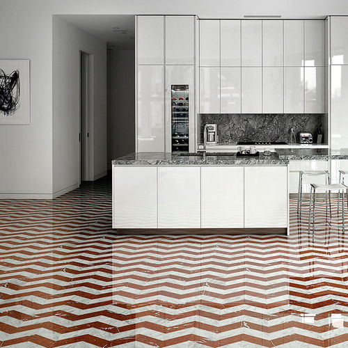 Carrelage en marbre - APPIA - BISAZZA BAGNO - poli / 3D / d'intérieur