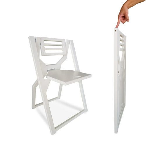 Chaise contemporaine - JOLLY white - Valdenassi - en contreplaqué / en bambou / avec piètement en contreplaqué