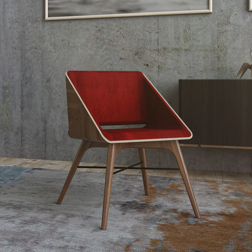 Chaise contemporaine - NEST - AROUNDtheTREE Design - d'intérieur / en tissu / en cuir