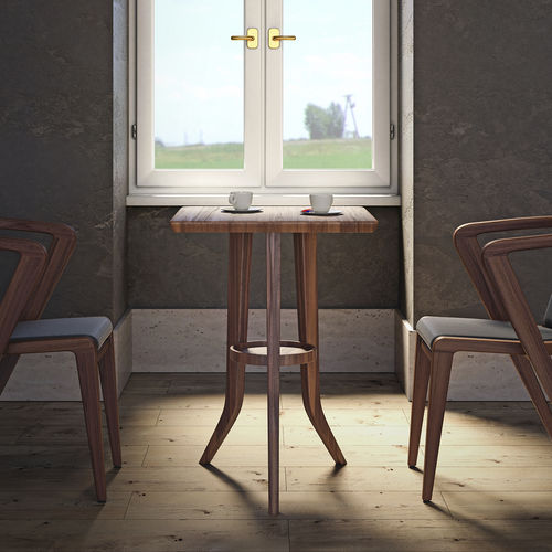 Table contemporaine - Portuguese ROOTS - AROUNDtheTREE Design - en bois / avec piètement en bois / carrée