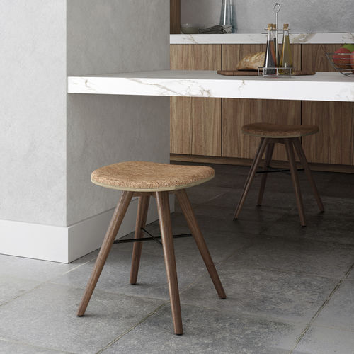 Tabouret contemporain - SEED - AROUNDtheTREE Design - en cuir / en liège / en tissu