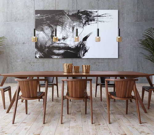 Table à manger contemporaine - ROLY-POLY - AROUNDtheTREE Design - en frêne / en noyer américain / avec piètement en bois massif