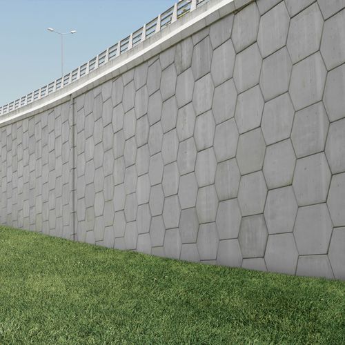 Mur de soutènement en béton - A Cimenteira do Louro - modulaire / préfabriqué / pour construction de pont