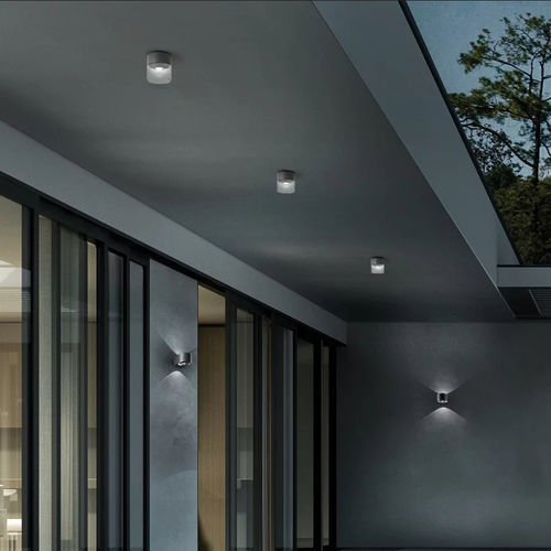 Plafonnier contemporain - LENS - Zafferano Srl - rond / en verre / en fonte d'aluminium
