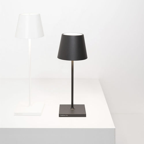 Lampe de table - POLDINA MINI - Zafferano Srl - en aluminium / contemporaine / à batterie rechargeable