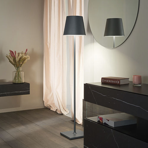 Lampe sur pied - POLDINA XXL - Zafferano Srl - en aluminium / contemporaine / à batterie rechargeable