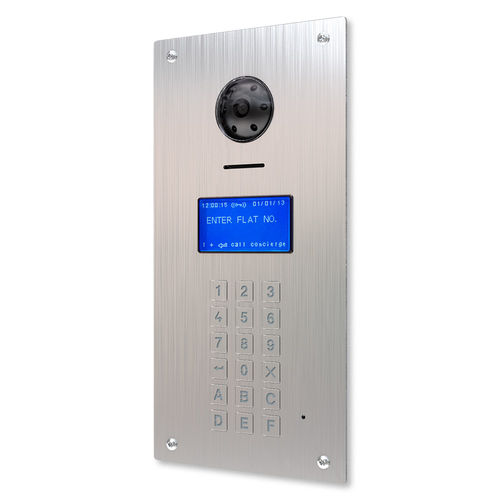 Visiophone en acier inoxydable brossé - 4212V/F - Videx Electronics S.p.A. - encastrable / d'extérieur / d'intérieur