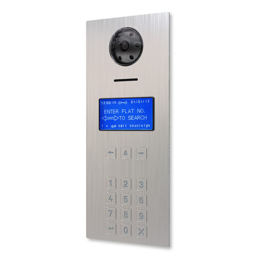 Visiophone en acier inoxydable brossé - 4512RV - Videx Electronics S.p.A. - encastrable / d'extérieur / d'intérieur