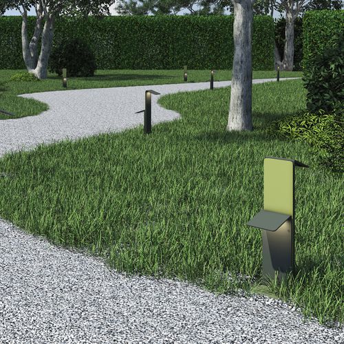 Borne d'éclairage de jardin - FOGLIO - PURALUCE - urbaine / contemporaine / en aluminium