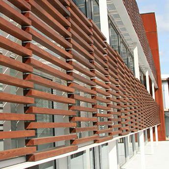 Brise-soleil en bois - GIRASOL - Tamiluz - pour façade / horizontal