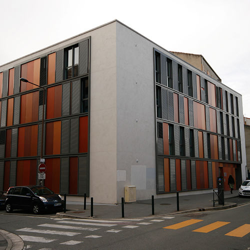 Volet coulissant - . - Tamiluz - à lames / en aluminium / de porte