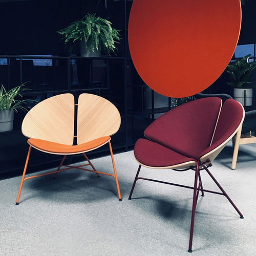 Fauteuil contemporain - GINKA - Tabanda - en tissu / en bois / en acier