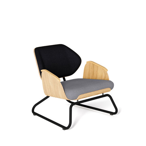 Fauteuil contemporain - PANKA - Tabanda - en tissu / en acier / noir