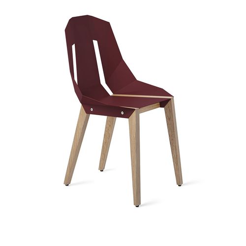Chaise contemporaine - DIAGO - Tabanda - d'intérieur / en aluminium / avec piètement en chêne