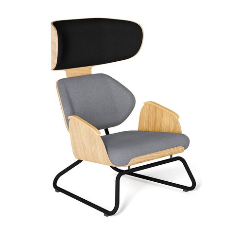 Fauteuil contemporain - PANKA - Tabanda - en tissu / en chêne / en contreplaqué