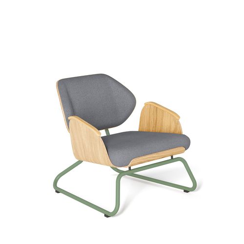 Fauteuil contemporain - PANKA - Tabanda - en tissu / en chêne / en contreplaqué