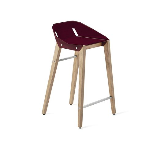 Chaise de bar contemporaine - DIAGO  - Tabanda - d'intérieur / en feutre / avec piètement en chêne