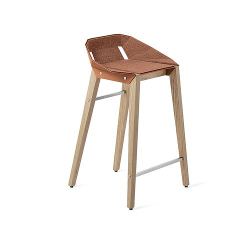 Chaise de bar contemporaine - DIAGO  - Tabanda - d'intérieur / en feutre / avec piètement en chêne