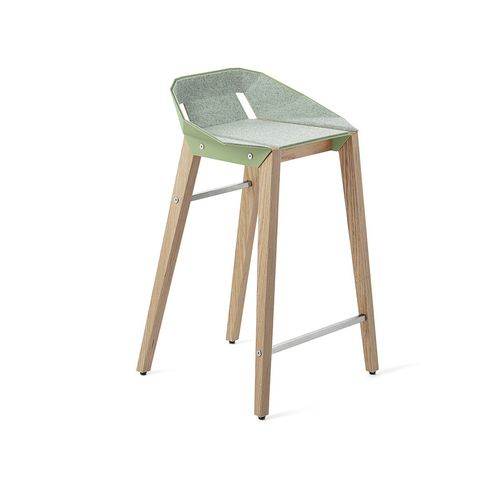 Chaise de bar contemporaine - DIAGO  - Tabanda - d'intérieur / en feutre / avec piètement en chêne