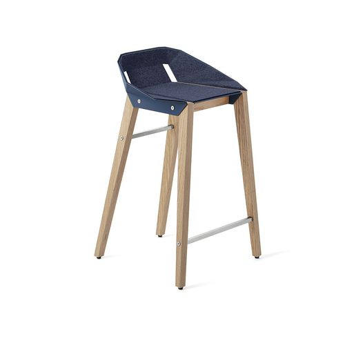 Chaise de bar contemporaine - DIAGO  - Tabanda - d'intérieur / en feutre / avec piètement en chêne