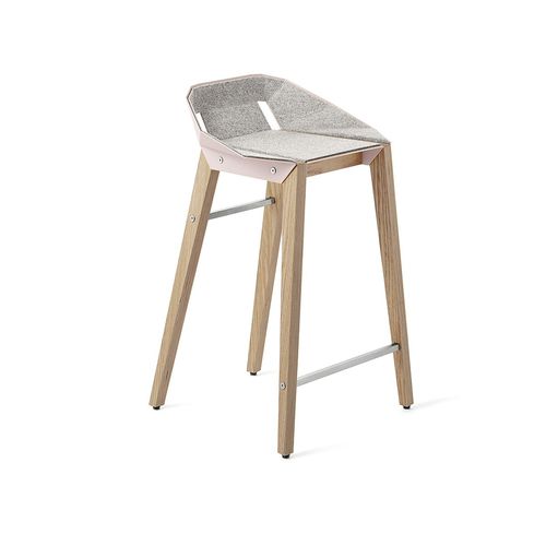 Chaise de bar contemporaine - DIAGO  - Tabanda - d'intérieur / en feutre / avec piètement en chêne