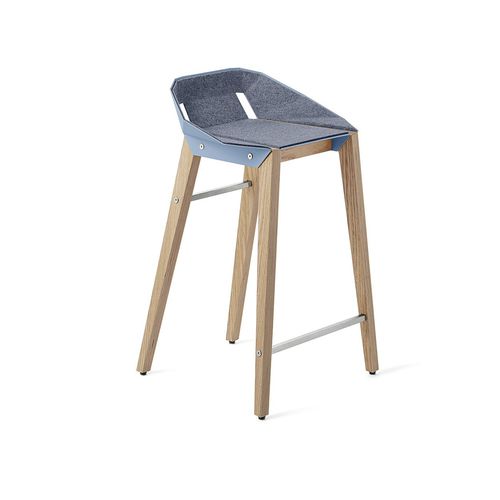 Chaise de bar contemporaine - DIAGO  - Tabanda - d'intérieur / en feutre / avec piètement en chêne
