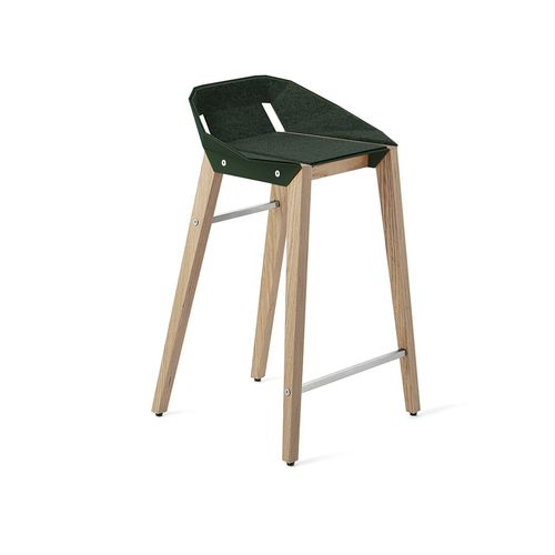 Chaise de bar contemporaine - DIAGO  - Tabanda - d'intérieur / en feutre / avec piètement en chêne