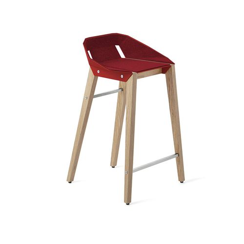 Chaise de bar contemporaine - DIAGO  - Tabanda - d'intérieur / en feutre / avec piètement en chêne