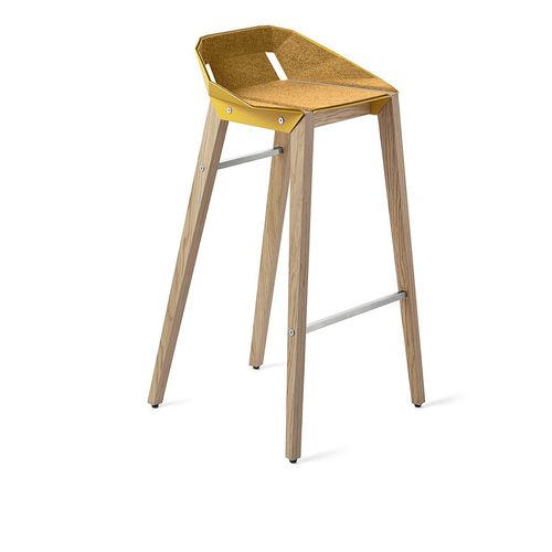 Chaise de bar contemporaine - DIAGO  - Tabanda - d'intérieur / en feutre / avec piètement en chêne
