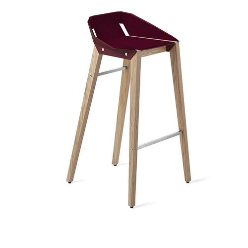 Chaise de bar contemporaine - DIAGO  - Tabanda - d'intérieur / en feutre / avec piètement en chêne