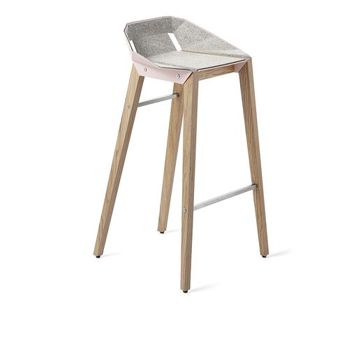 Chaise de bar contemporaine - DIAGO  - Tabanda - d'intérieur / en feutre / avec piètement en chêne