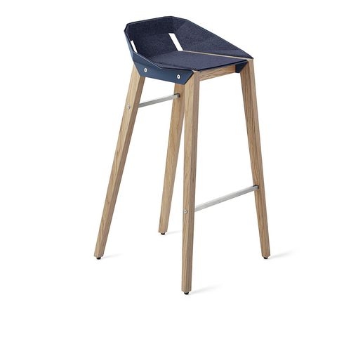 Chaise de bar contemporaine - DIAGO  - Tabanda - d'intérieur / en feutre / avec piètement en chêne