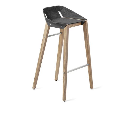 Chaise de bar contemporaine - DIAGO - Tabanda - d'intérieur / en feutre / avec piètement en chêne
